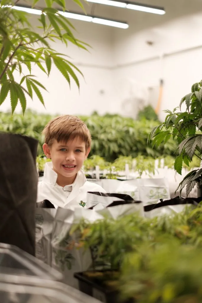 Texas Original patient Jacob Ortiz at the cultivation facility